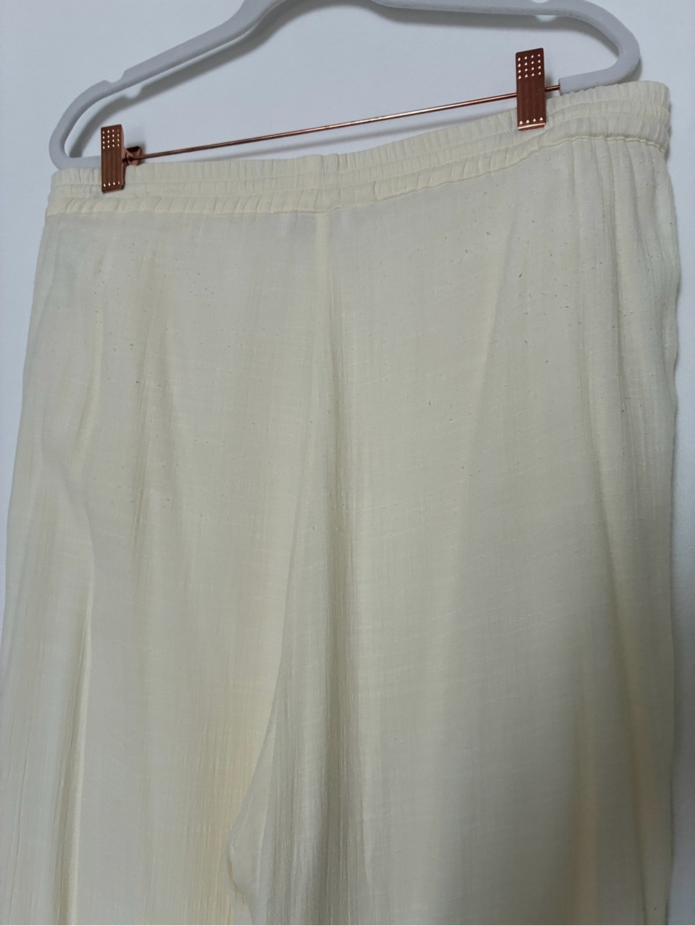 Monday Swimwear Ivory Tahiti Pants Wide Leg Cream Drawstring Beach Wear (XL) - Picture 5 of 8